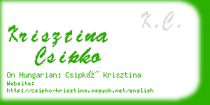 krisztina csipko business card